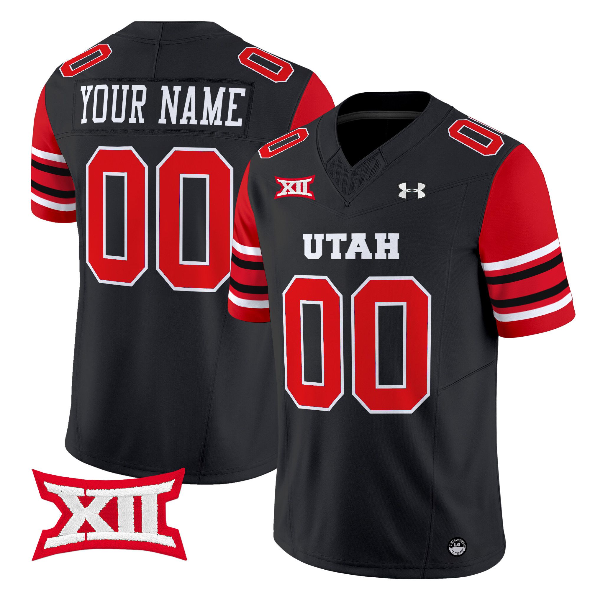 Men Utah Utes Black 2024 Vapor Limited Custom NCAA Jersey->customized ncaa jersey->Custom Jersey